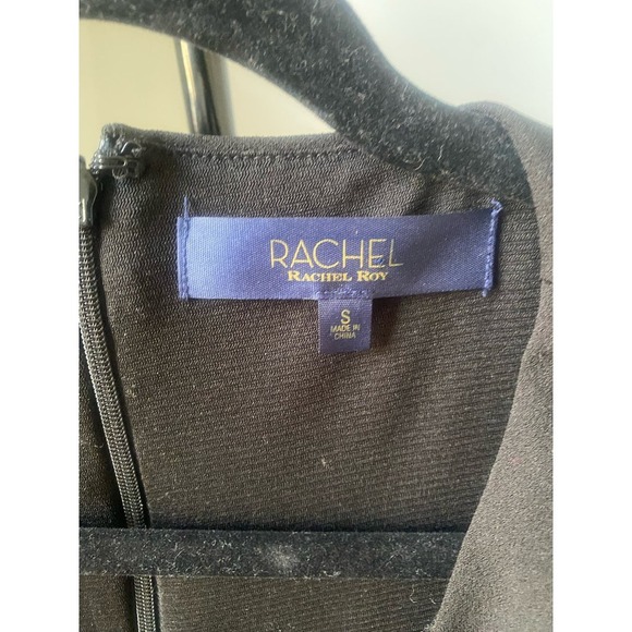 RACHEL Rachel Roy Long Sleeve Black Wrap Knee Length Dress‎ Size Small - Picture 3 of 6